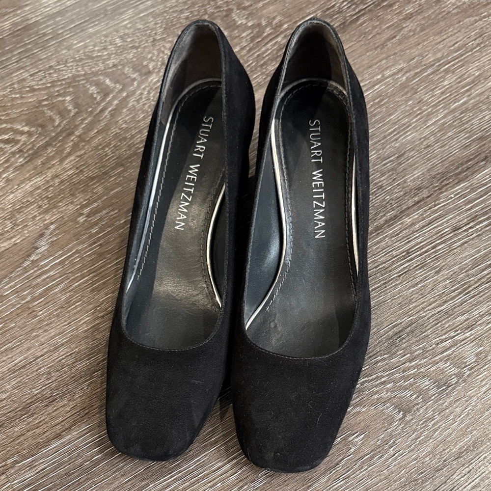Stuart Weitzman Black Suede Heels Size 6